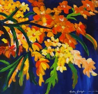 Ayesha Siddiqui, 24 x 24 Inch, Oil on Canvas, Floral Painting, AC-AYS-139